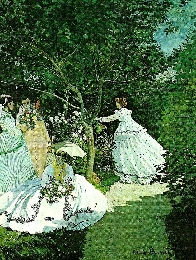 Claude Lorrain women in a garden